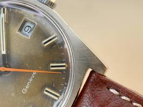 Thumbnail von Omega Genève Vintage Automatic Automatik Blue Dial Orange Hand 166041 166041
