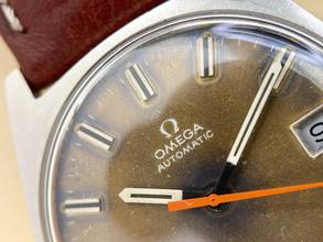 Thumbnail von Omega Genève Vintage Automatic Automatik Blue Dial Orange Hand 166041 166041