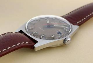 Thumbnail von Omega Genève Vintage Automatic Automatik Blue Dial Orange Hand 166041 166041