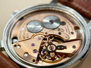 Thumbnail von Omega Genève Vintage Blue Dial Beautiful Tritium Toffee Lume 135070