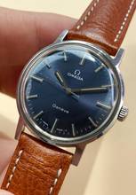 Thumbnail von Omega Genève Vintage Blue Dial Beautiful Tritium Toffee Lume 135070