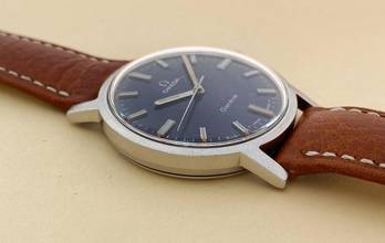 Thumbnail von Omega Genève Vintage Blue Dial Beautiful Tritium Toffee Lume 135070