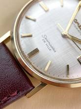 Thumbnail von Omega Seamaster DeVille Serviced Seamaster De Ville Vintage Automatic Automatik Solid Gold 14ct Linen Dial