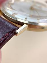 Thumbnail von Omega Seamaster DeVille Serviced Seamaster De Ville Vintage Automatic Automatik Solid Gold 14ct Linen Dial