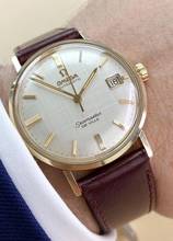 Thumbnail von Omega Seamaster DeVille Serviced Seamaster De Ville Vintage Automatic Automatik Solid Gold 14ct Linen Dial