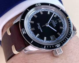 Thumbnail von Omega Seamaster Serviced Seamaster 60 Vintage Automatic Automatik Diver Big Crown 37mm 166062 166062