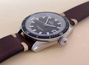 Thumbnail von Omega Seamaster Serviced Seamaster 60 Vintage Automatic Automatik Diver Big Crown 37mm 166062 166062