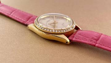 Thumbnail von Rolex Oyster Perpetual Solid Gold ref 6548 30mm Vintage Lady Damen Hexagonal Indices 6548