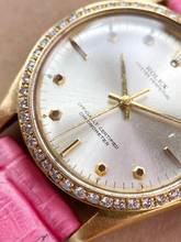 Thumbnail von Rolex Oyster Perpetual Solid Gold ref 6548 30mm Vintage Lady Damen Hexagonal Indices 6548