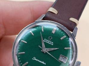 Thumbnail von Omega Seamaster Cosmic Serviced Seamaster Vintage Automatic Automatik Custom Green Dial 166002 565