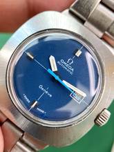 Thumbnail von Omega Genève Vintage Automatic Automatik Blue Dial Lady Damen Original Papers