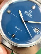 Thumbnail von Omega Genève Vintage Automatic Automatik Blue Dial Original Papers 166081 166081