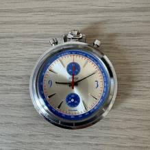 Thumbnail von NIVOR SPAZIAL Taschenuhr Bull Head Chronograph Stahl sehr selten 1970