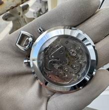 Thumbnail von NIVOR SPAZIAL Taschenuhr Bull Head Chronograph Stahl sehr selten 1970