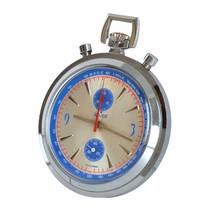 Thumbnail von NIVOR SPAZIAL Taschenuhr Bull Head Chronograph Stahl sehr selten 1970