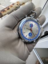 Thumbnail von NIVOR SPAZIAL Taschenuhr Bull Head Chronograph Stahl sehr selten 1970
