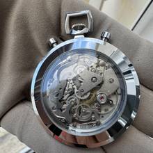 Thumbnail von NIVOR SPAZIAL Taschenuhr Bull Head Chronograph Stahl sehr selten 1970