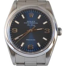 Thumbnail von Rolex Air King 14000 Precision 34MM Soleil blue Tritium dial Full Set 1996
