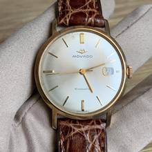 Thumbnail von Movado Kingmatic Sub-Sea Datum silbernes Zifferblatt gelb Gold 9KT 1960er Jahre
