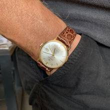 Thumbnail von Movado Kingmatic Sub-Sea Datum silbernes Zifferblatt gelb Gold 9KT 1960er Jahre