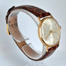 Thumbnail von Movado Kingmatic Sub-Sea Datum silbernes Zifferblatt gelb Gold 9KT 1960er Jahre