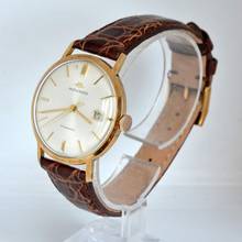 Thumbnail von Movado Kingmatic Sub-Sea Datum silbernes Zifferblatt gelb Gold 9KT 1960er Jahre