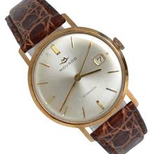 Thumbnail von Movado Kingmatic Sub-Sea Datum silbernes Zifferblatt gelb Gold 9KT 1960er Jahre