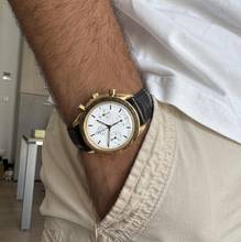Thumbnail von Omega Speedmaster Reduced chronograph 175.0032 white dial Automatic yellow gold 18KT