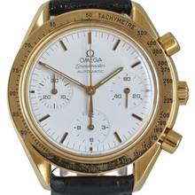 Thumbnail von Omega Speedmaster Reduced chronograph 175.0032 white dial Automatic yellow gold 18KT