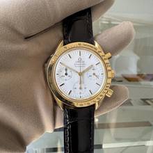 Thumbnail von Omega Speedmaster Reduced chronograph 175.0032 white dial Automatic yellow gold 18KT