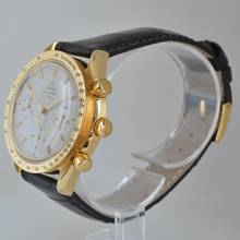 Thumbnail von Omega Speedmaster Reduced chronograph 175.0032 white dial Automatic yellow gold 18KT
