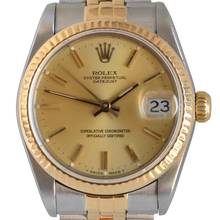 Thumbnail von Rolex Datejust 68273 Medium 31MM Champagne dial Full Set