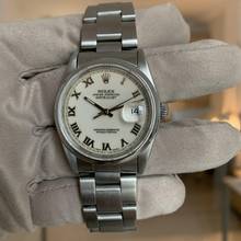 Thumbnail von Rolex Datejust 16200 Ivory Roman dial Full Set 1991