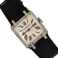 Thumbnail von Cartier Lady Art Deco Cocktailuhr Platin und Diamanten 1920er Jahre