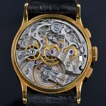 Thumbnail von Patek Philippe Chronograph 130 indelible silver dial yellow gold 18KT 1946's
