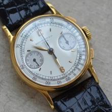 Thumbnail von Patek Philippe Chronograph 130 indelible silver dial yellow gold 18KT 1946's