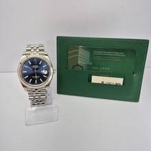 Thumbnail von Rolex Datejust 41mm Ouro Branco & Aço Blue Jubilee Automático Completo