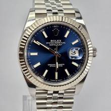 Thumbnail von Rolex Datejust 41mm Ouro Branco & Aço Blue Jubilee Automático Completo
