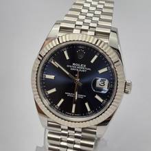 Thumbnail von Rolex Datejust 41mm Ouro Branco & Aço Blue Jubilee Automático Completo