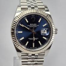 Thumbnail von Rolex Datejust 41mm Ouro Branco & Aço Blue Jubilee Automático Completo