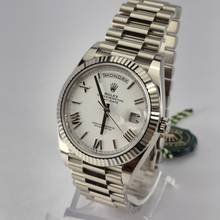Thumbnail von Rolex Day-Date 40mm Presidente Ouro Branco Automático Completo