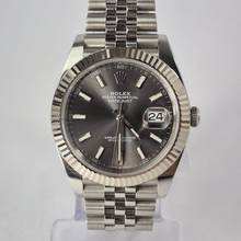 Thumbnail von Rolex Datejust 41mm Ouro Branco & Aço Grey Jubilee Automático Completo