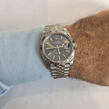 Thumbnail von Rolex Datejust 41mm Ouro Branco & Aço Grey Jubilee Automático Completo