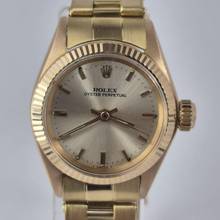 Thumbnail von Rolex Oyster Perpetual 26mm Vintage Ouro Amarelo Automático Completo