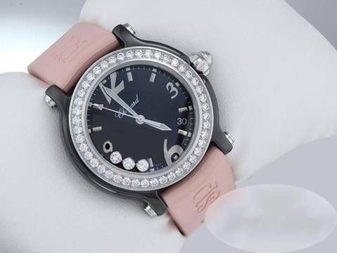  Chopard Happy Sport Limited Edition Schwarze Keramik 288507 Diamanten Diamonds Chopard-service: Juli 2026 