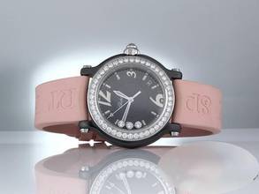 Thumbnail von Chopard Happy Sport Limited Edition Schwarze Keramik 288507 Diamanten Diamonds Chopard-service: Juli 2026