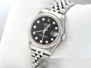 Thumbnail von Rolex Datejust 31mm Stahl Weissgold 750 Diamanten 1996 Automatik Gold Stainless Steel 18kt White Gold Jubilé-band Chronometer Oyster Black Dial