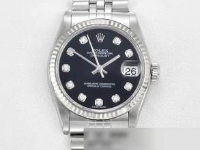 Thumbnail von Rolex Datejust 31mm Stahl Weissgold 750 Diamanten 1996 Automatik Gold Stainless Steel 18kt White Gold Jubilé-band Chronometer Oyster Black Dial