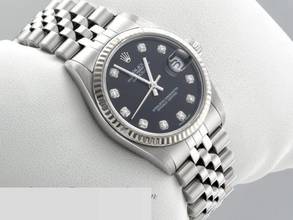 Thumbnail von Rolex Datejust 31mm Stahl Weissgold 750 Diamanten 1996 Automatik Gold Stainless Steel 18kt White Gold Jubilé-band Chronometer Oyster Black Dial