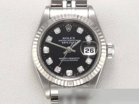 Rolex Lady-Datejust Stahl Weissgold 750 Diamanten 2001 Automatik Gold Damen 
